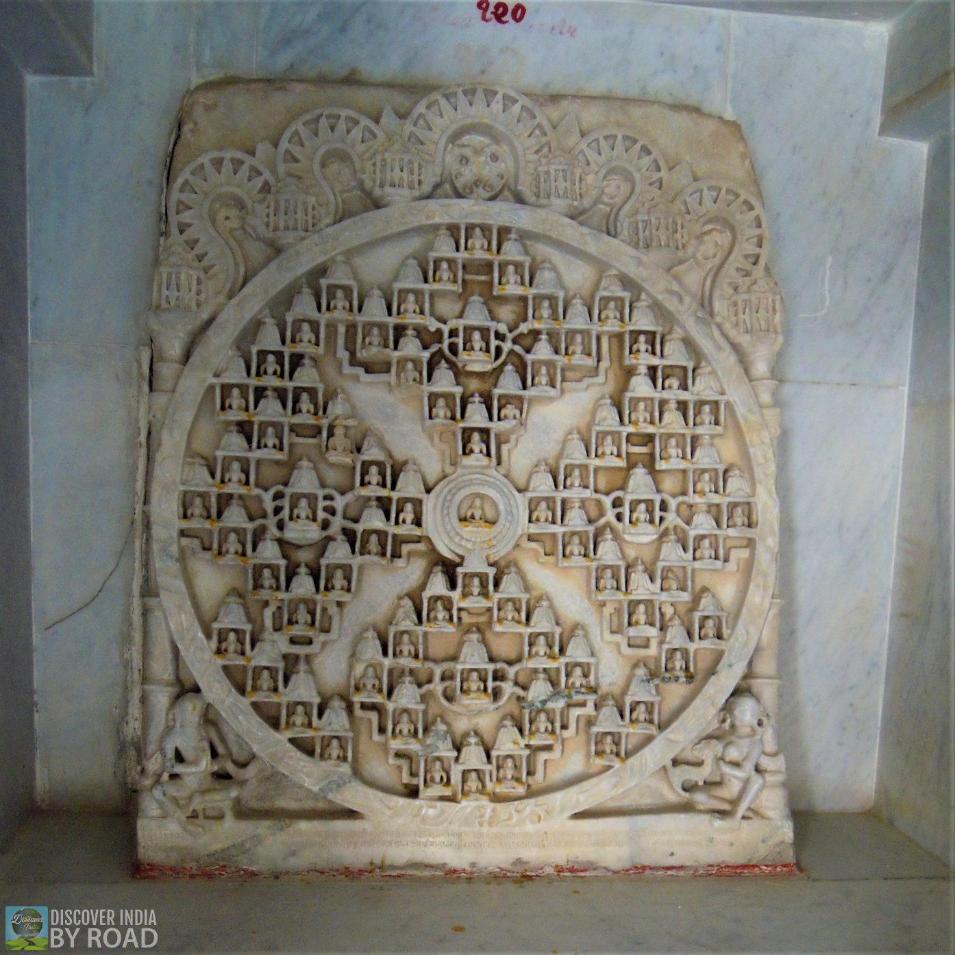 Stone structure inside Neminath Jain Temple