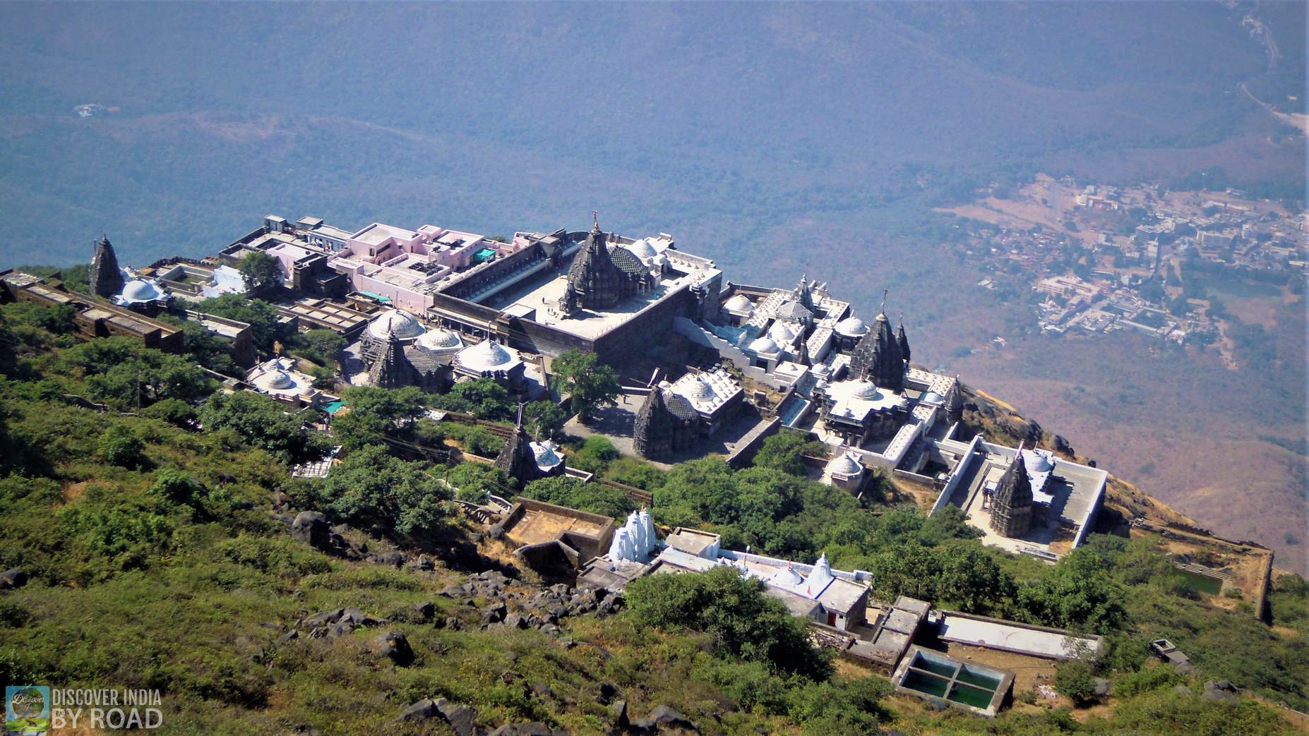 Aerial View of Neminath Jain mandir complex from Ambaji