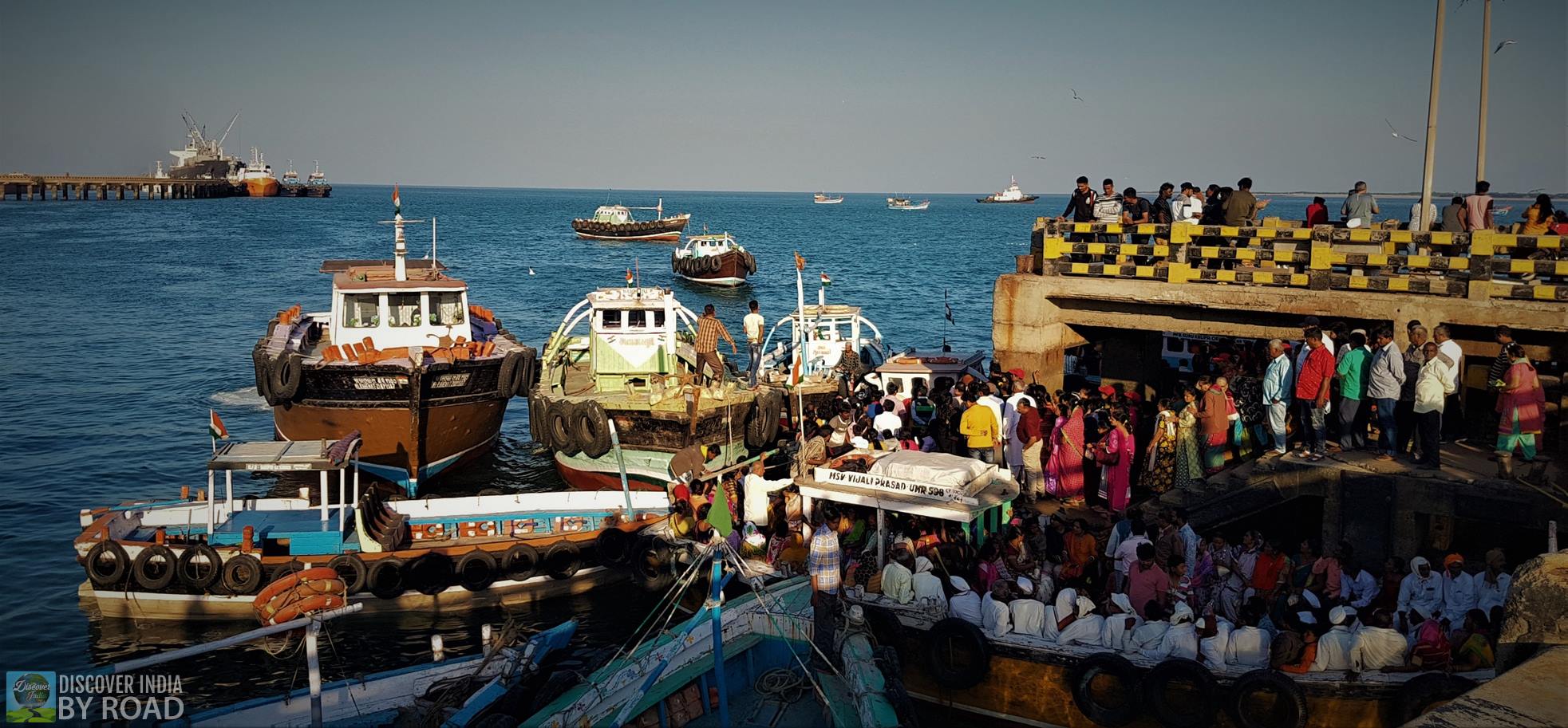 Crowd at Okha Jetty