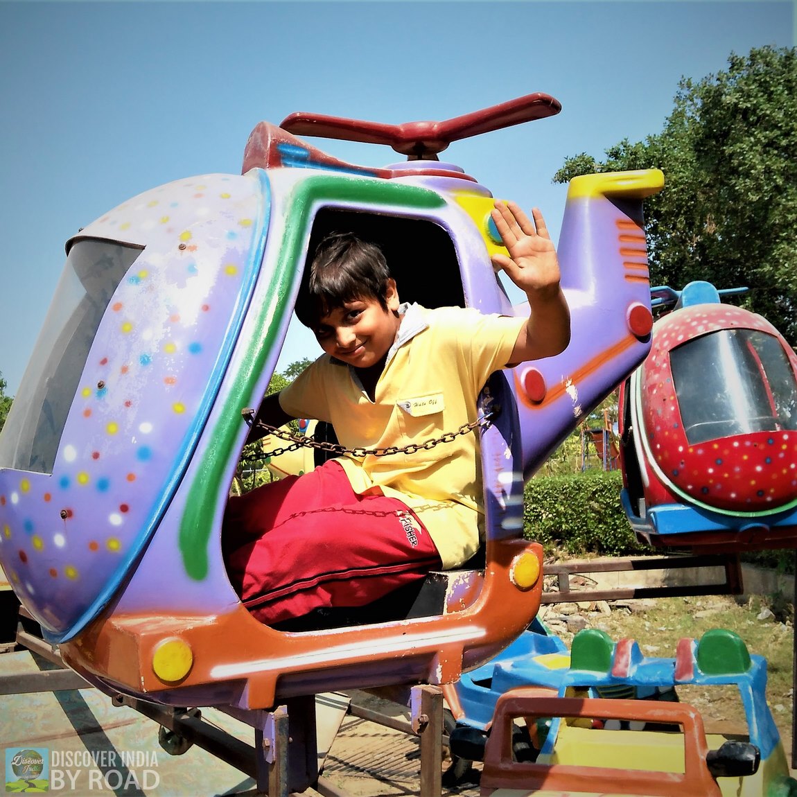 Toy Helicopter ride at hill garden bhuj