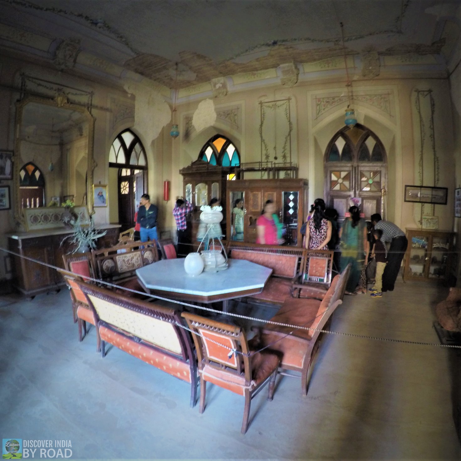 Dining room of Prag Mahal Palace