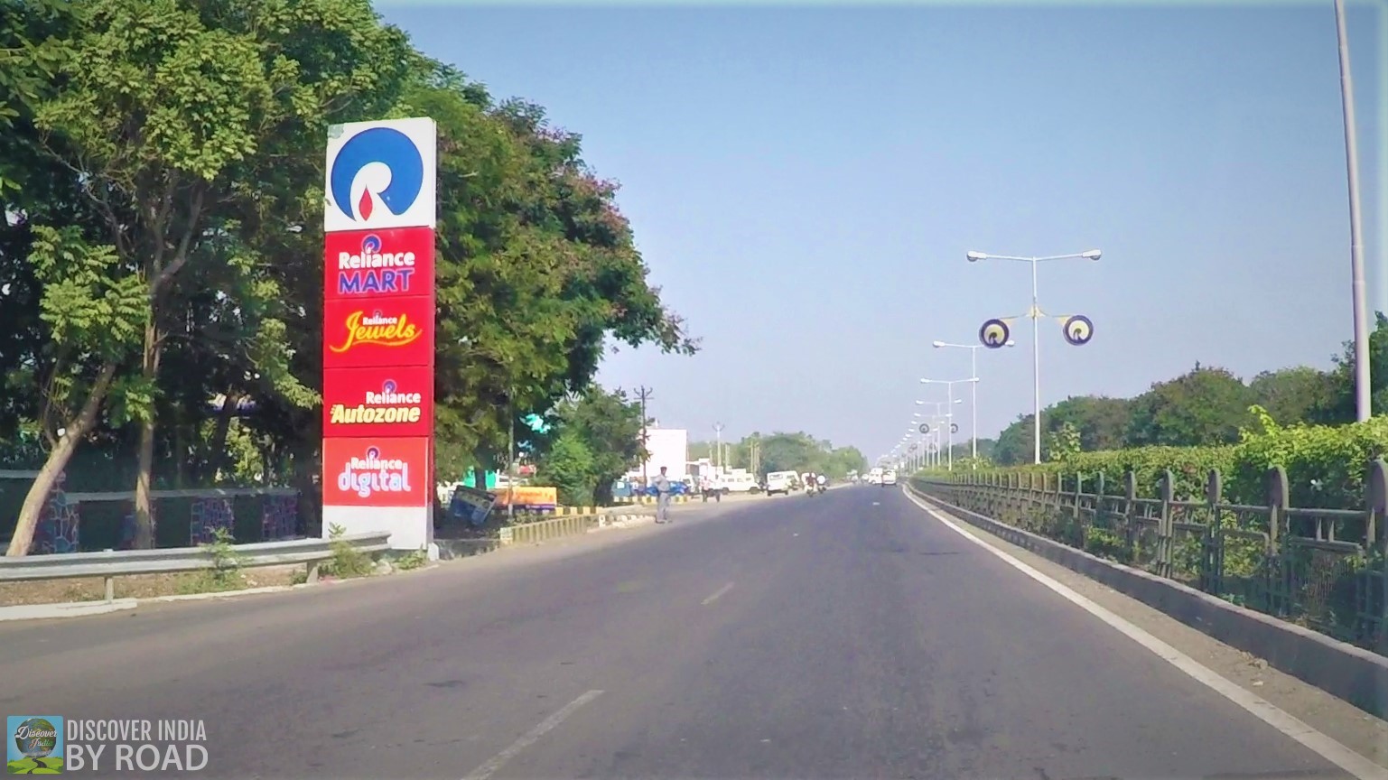 Streets of Jamnagar with reliance sign boards