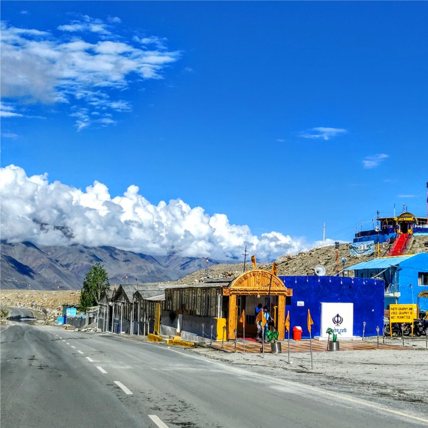 Gurudwara Pathar Sahib on highway