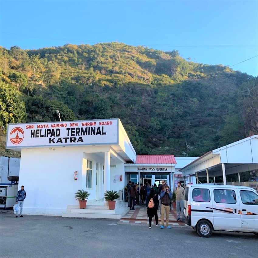 Reaching Katra Helipad