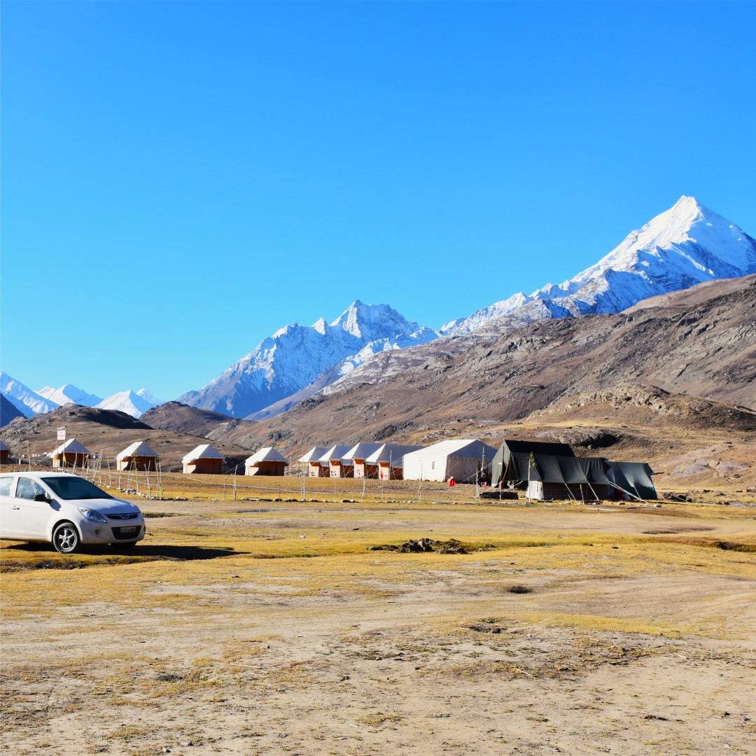 Camping near Chandra Taal